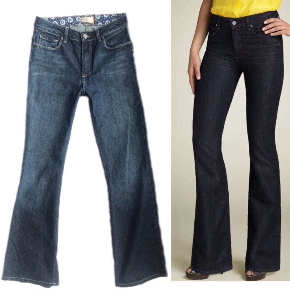PAIGE bootcut jeans in rising glen, size 29